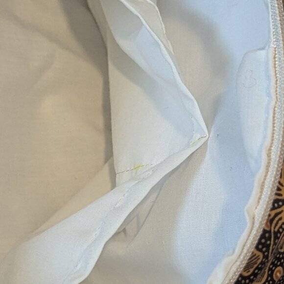 HOMEMADE CROSSBODY BAG-BEAUTIFUL EXOTIC FABRIC-BROWNS/TANS/SAGE-UNUSED - Picture 10 of 11